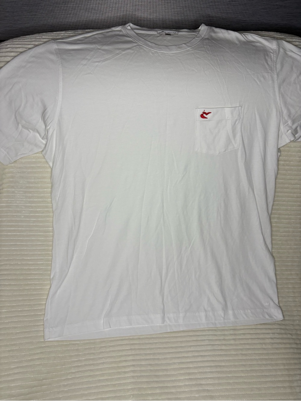 Peter Millar Tee Shirt Mens XXL White Crown Comfort Pima Cotton Pocket T-Shirt